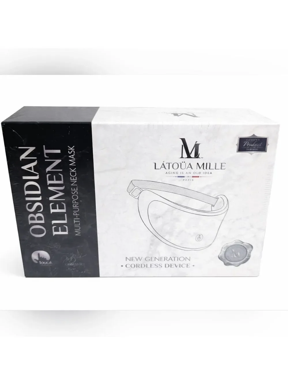 Latoua Mille Obsidian Element Multi-Purpose Neck Mask Anti-Aging Device - Sealed